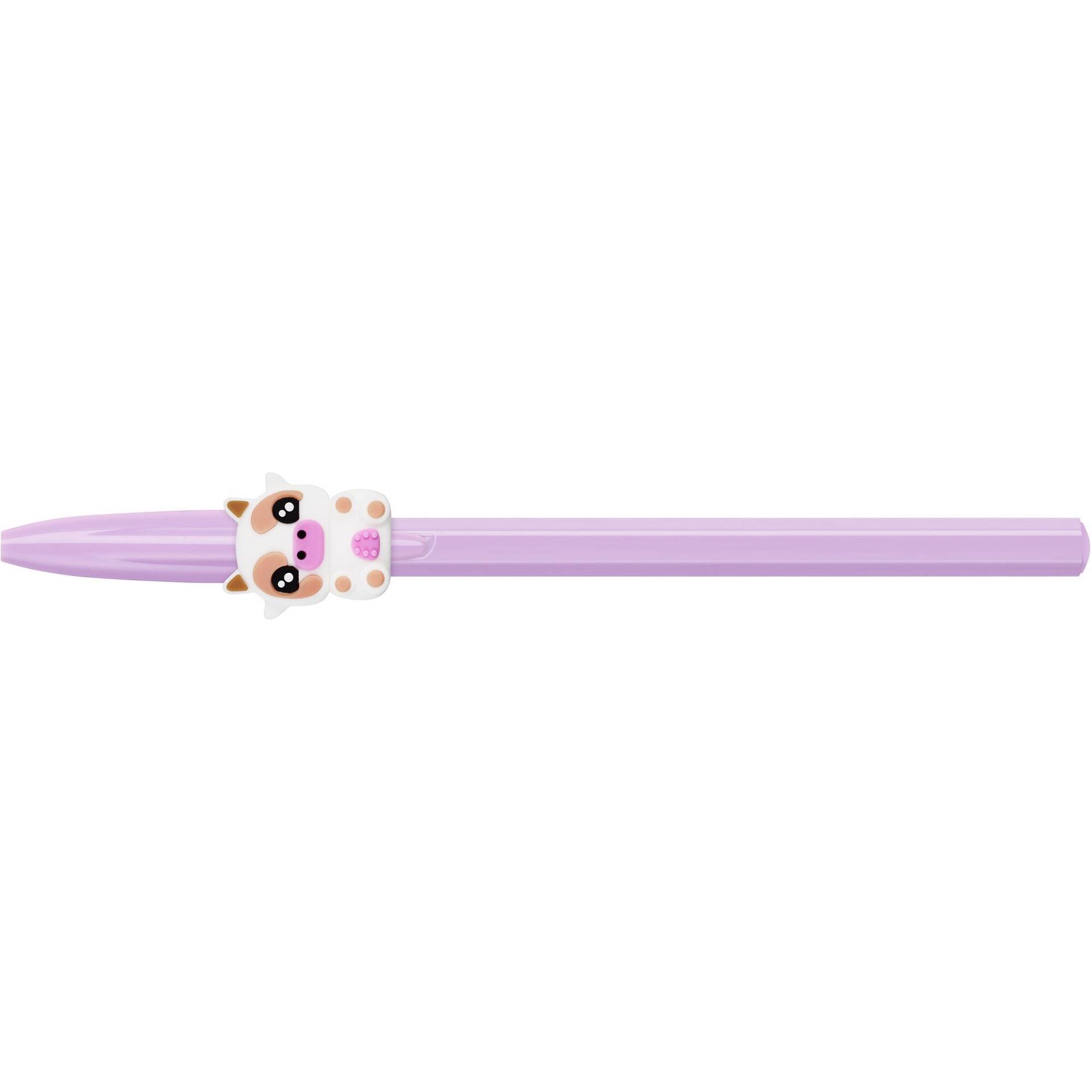 Esferogr&aacute;fica Cristal Figurine Vaca e Unic&oacute;rnio Bic