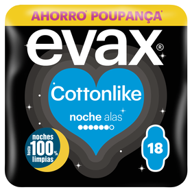 Pensos Higi&eacute;nicos Cottonlike Noite com Abas Evax