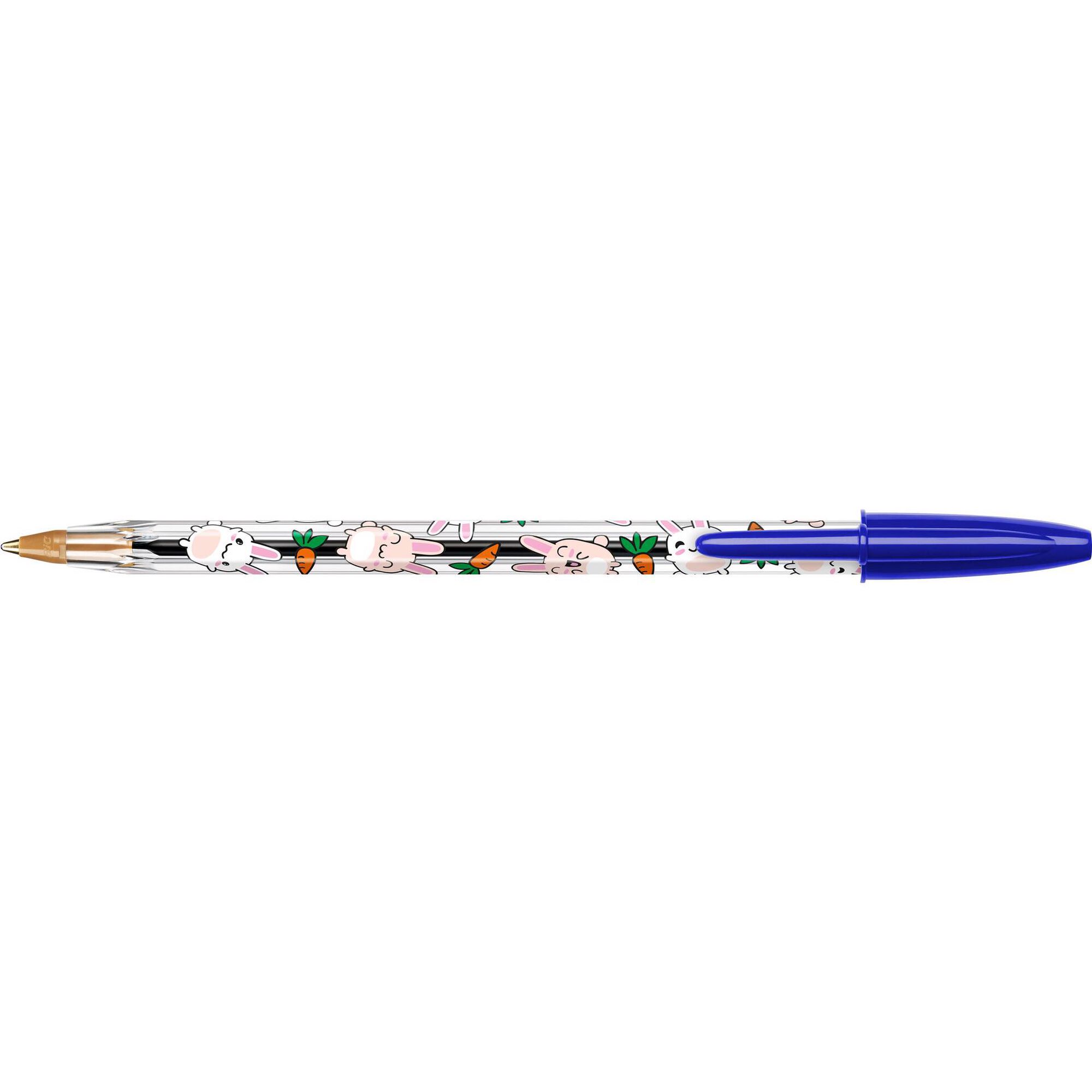 Esferogr&aacute;fica Cristal Decor Kawaii de Tinta Azul Bic