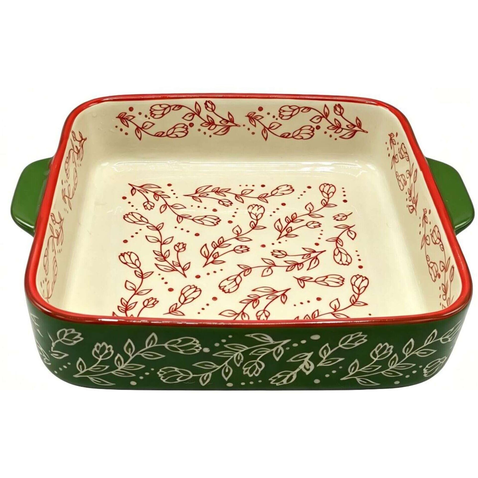 Assadeira Quadrada 23x20cm Verde Kasa