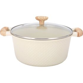 Ca&ccedil;arola Alum&iacute;nio 24cm Ceramic Cream