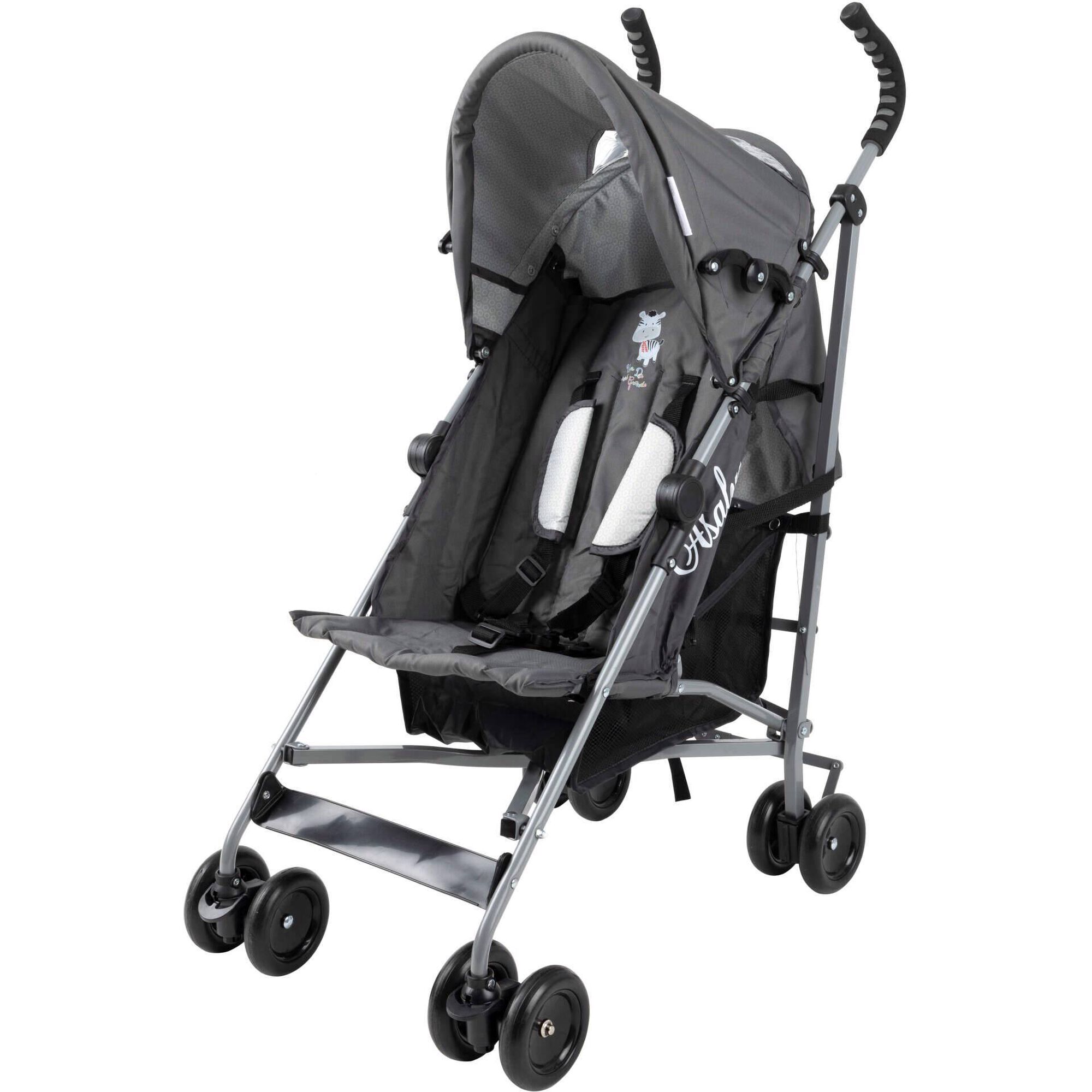 Carrinho de Passeio Bengala Cinza Yolo Zebra