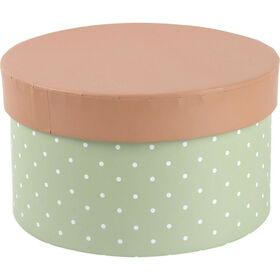 Caixa Cart&atilde;o Redonda 15,5cm Pintas Verde