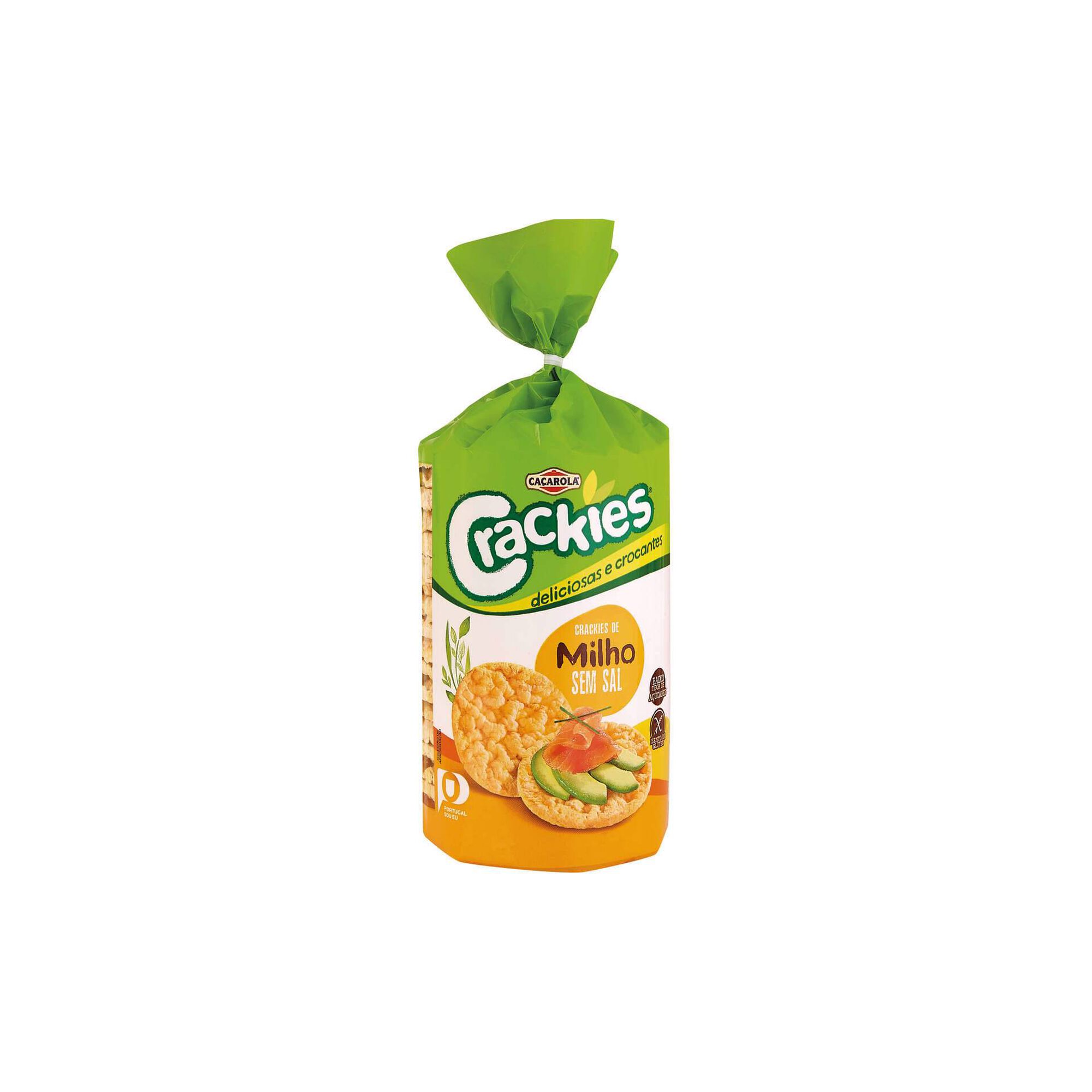 Crackies de Milho sem Sal sem Glúten