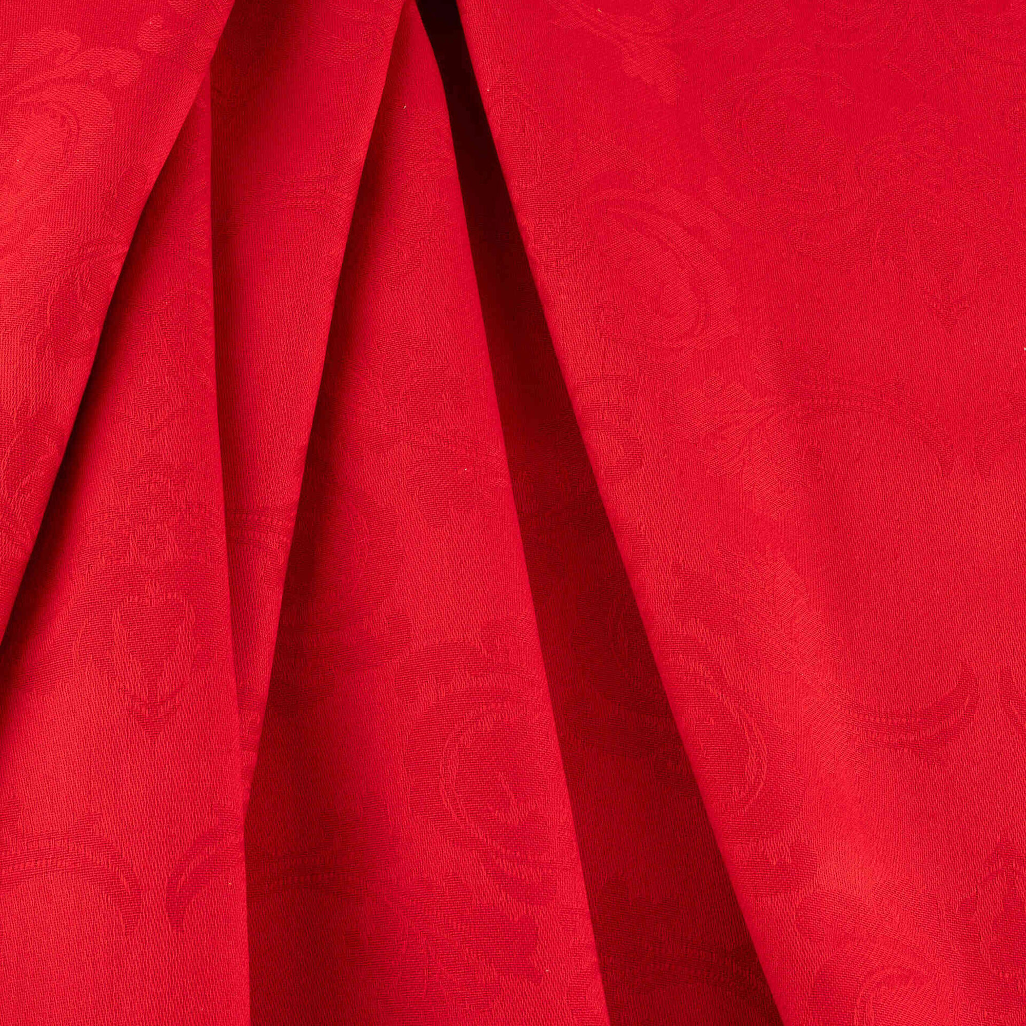 Toalha Mesa Algodão 150x350cm Vermelha Jacquard