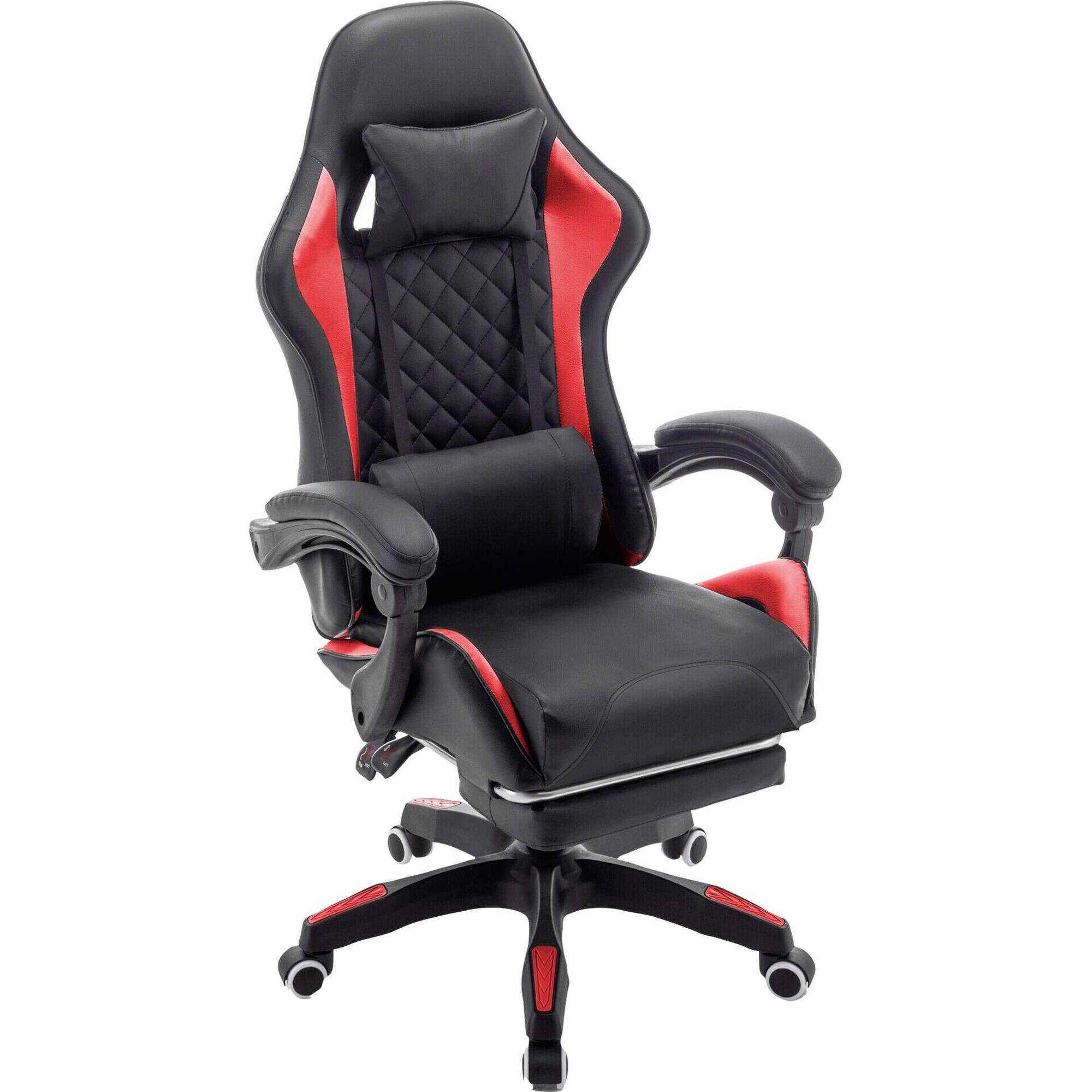 Cadeira Estofada Gaming Vermelha Kasa