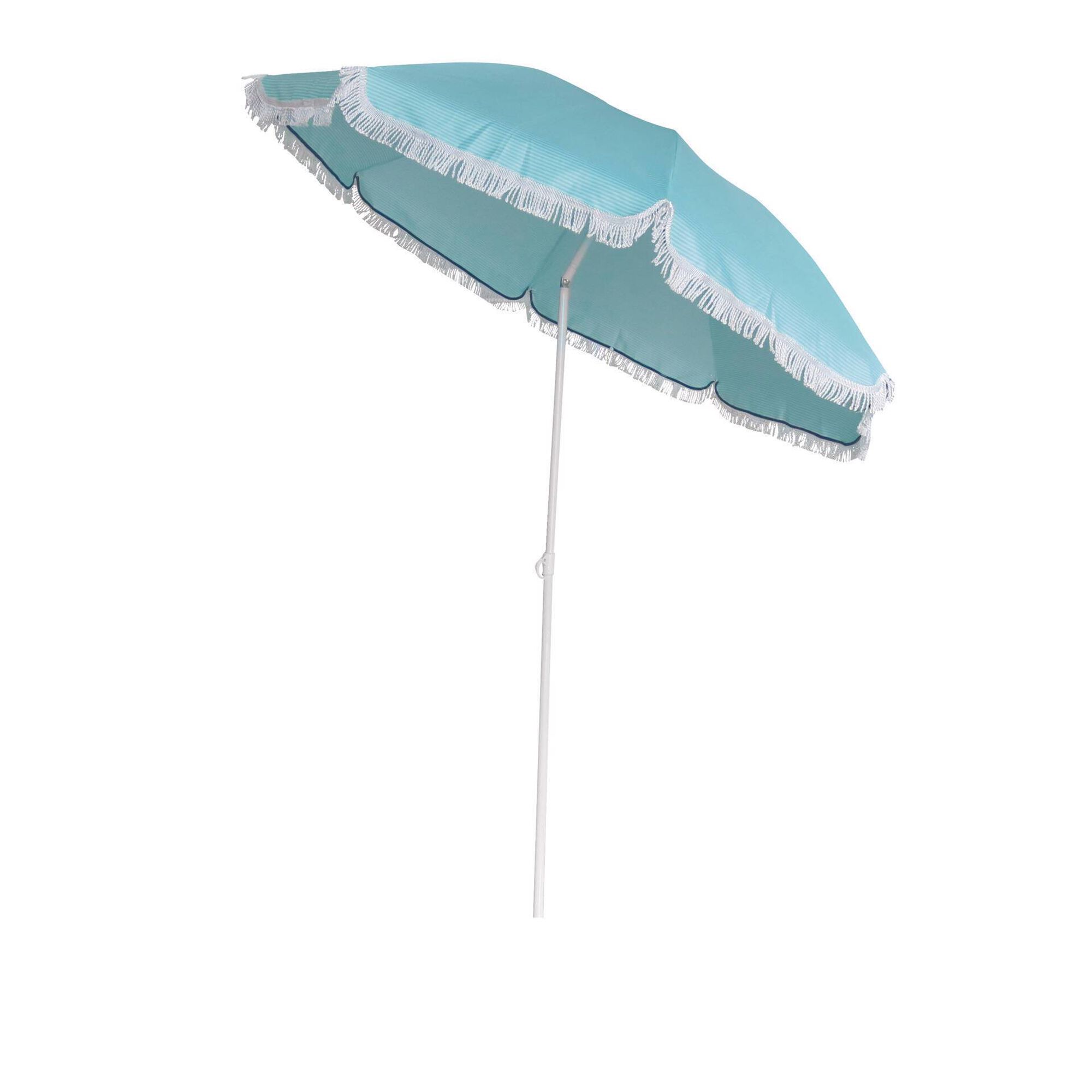 Guarda-sol de Praia 180cm com Franja Riscas Azuis Flower Up Guarda-sol de Praia 180cm com Franja Riscas Azuis Flower Up
