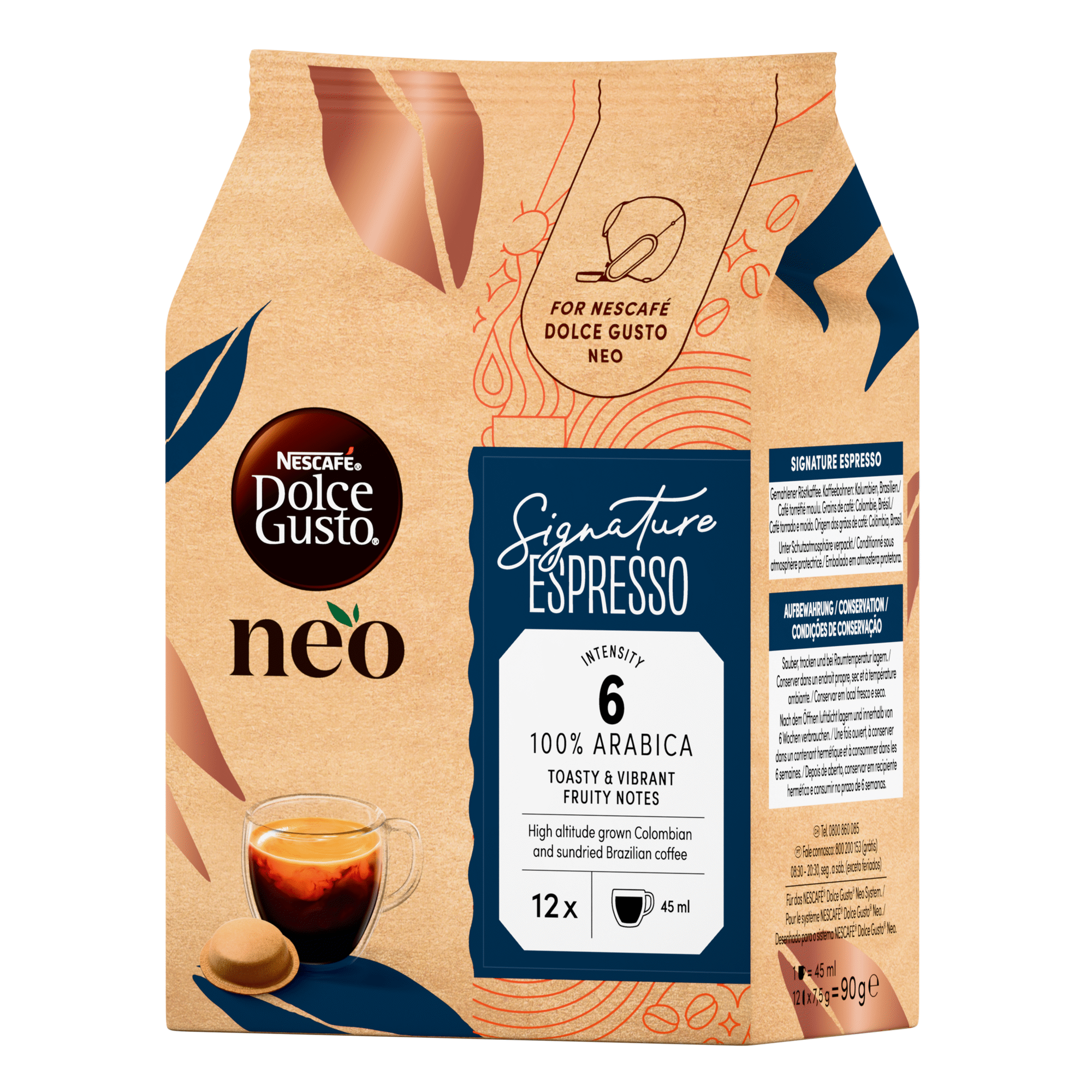C&aacute;psulas de Caf&eacute; Signature Espresso Int 6 Nescaf&eacute; Dolce Gusto Neo