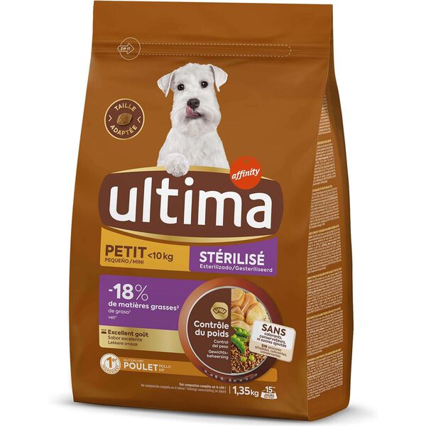 Ração para Cão Adulto Esterilizado Raças Pequenas Frango Ultima