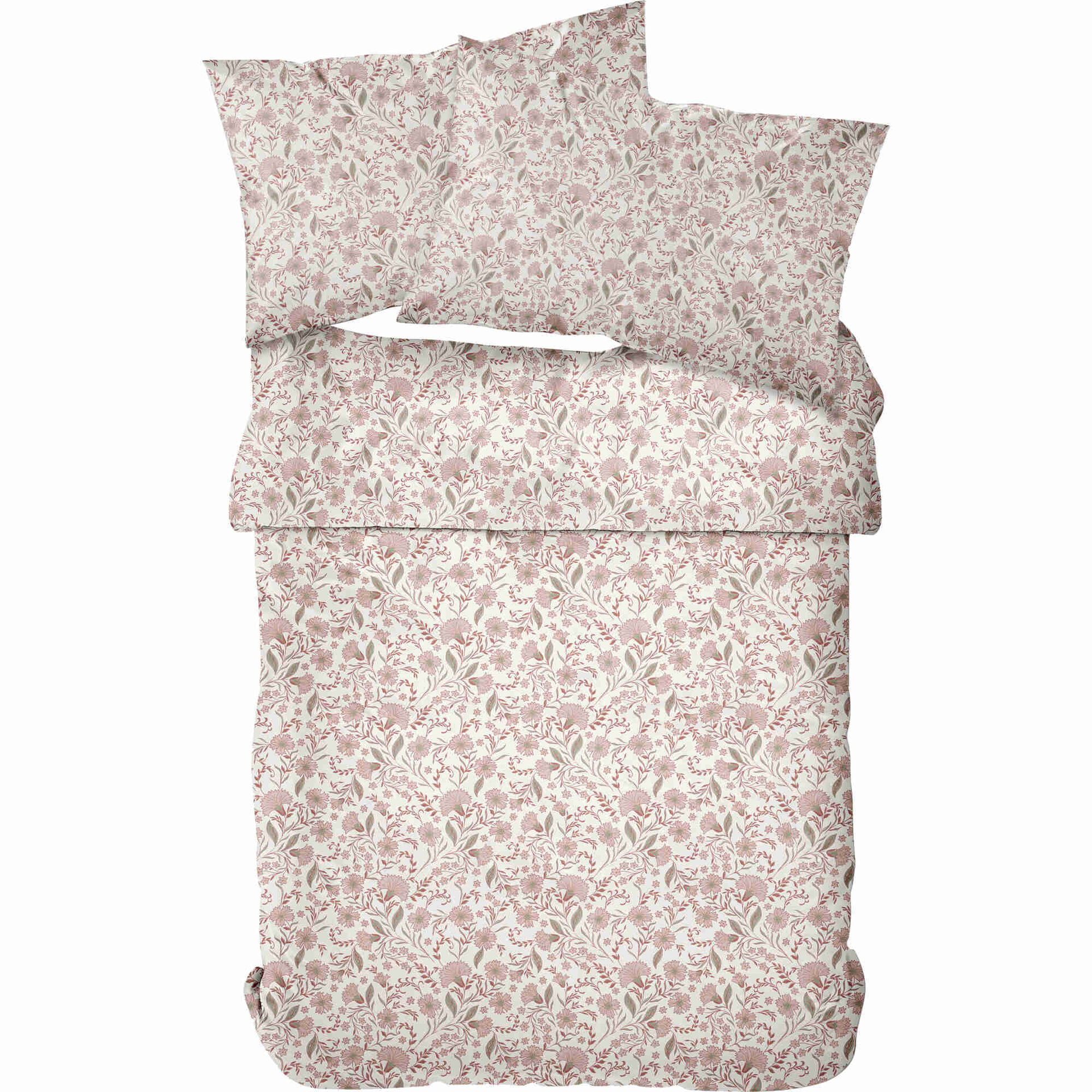 Conjunto Capa Edred&atilde;o Algod&atilde;o 160x220cm &Iacute;ndia Rosa Kasa