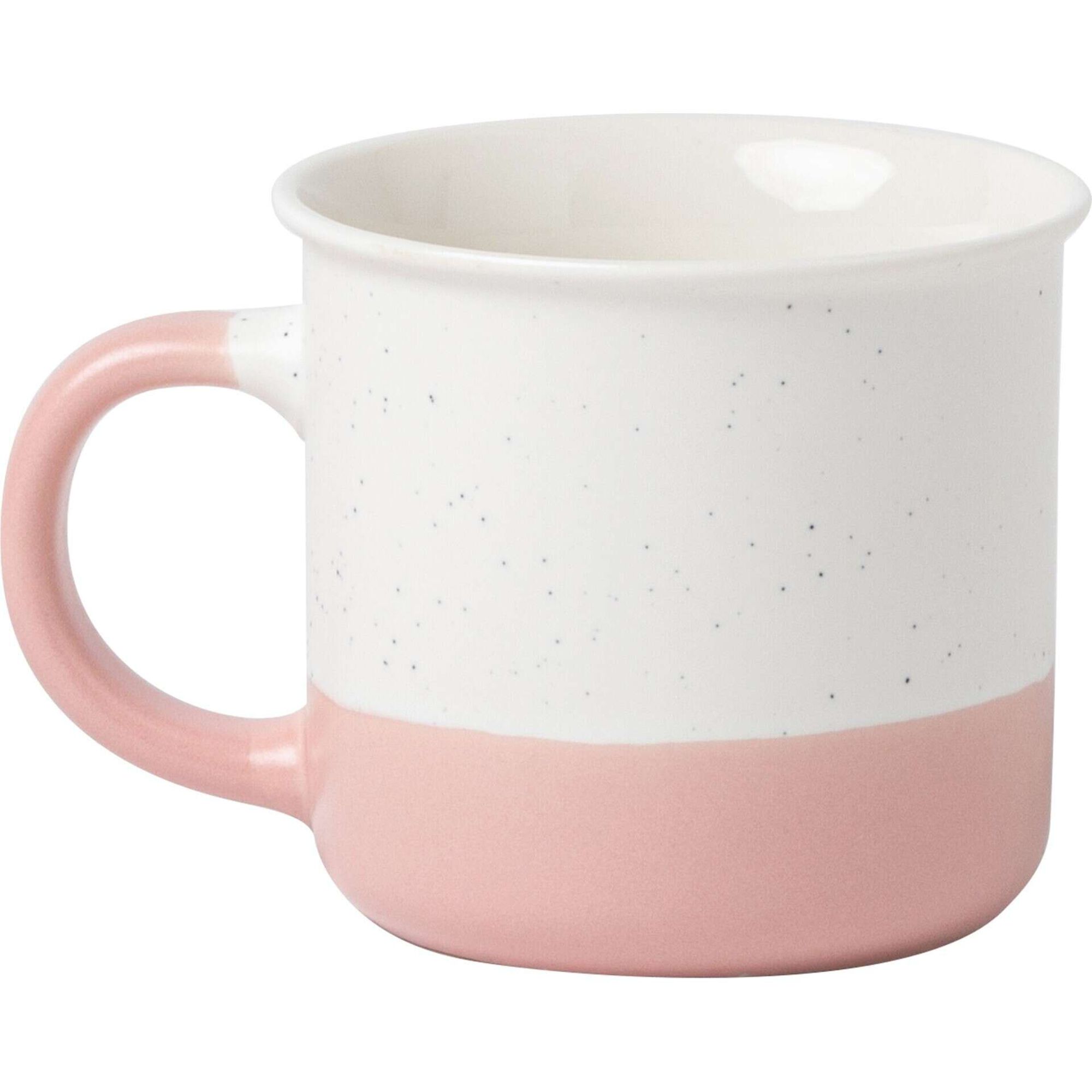 Caneca 355ml Coffee Cru com Fundo Rosa
