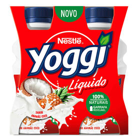 Iogurte L&iacute;quido Anan&aacute;s e Coco Yoggi