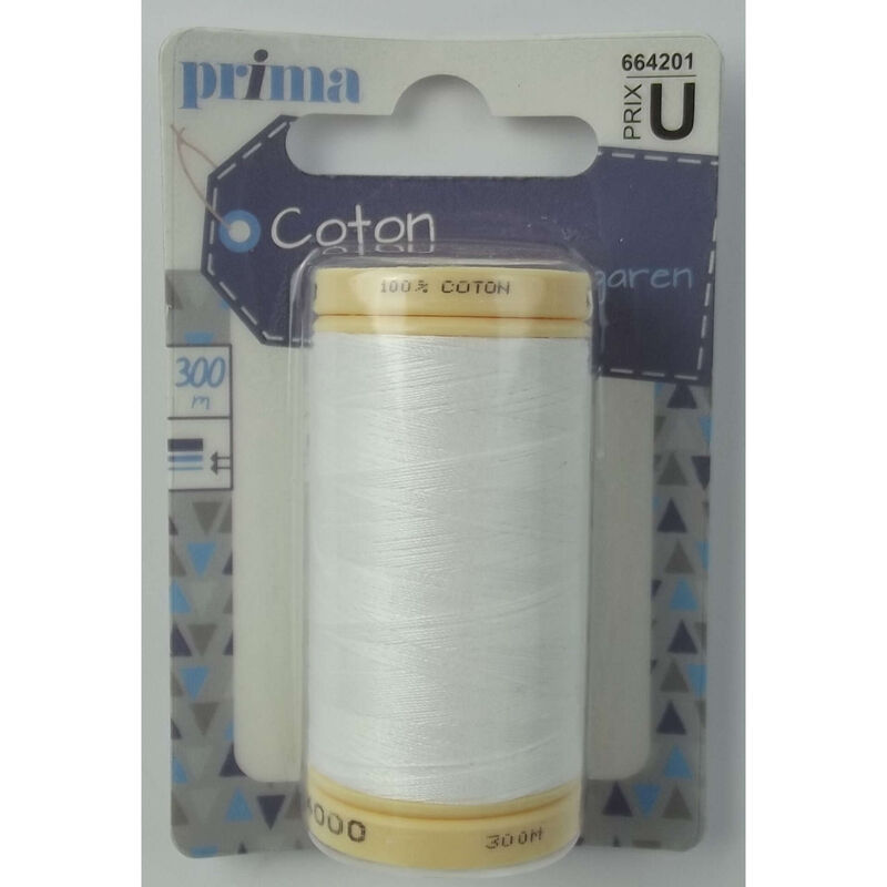 Linha Algodão Médio 300m Branco Prima