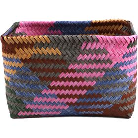Cesto Retangular 38x26x24cm Colorido Kasa