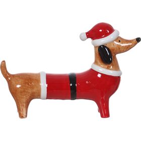 C&atilde;o Cer&acirc;mica Pai Natal Kasa