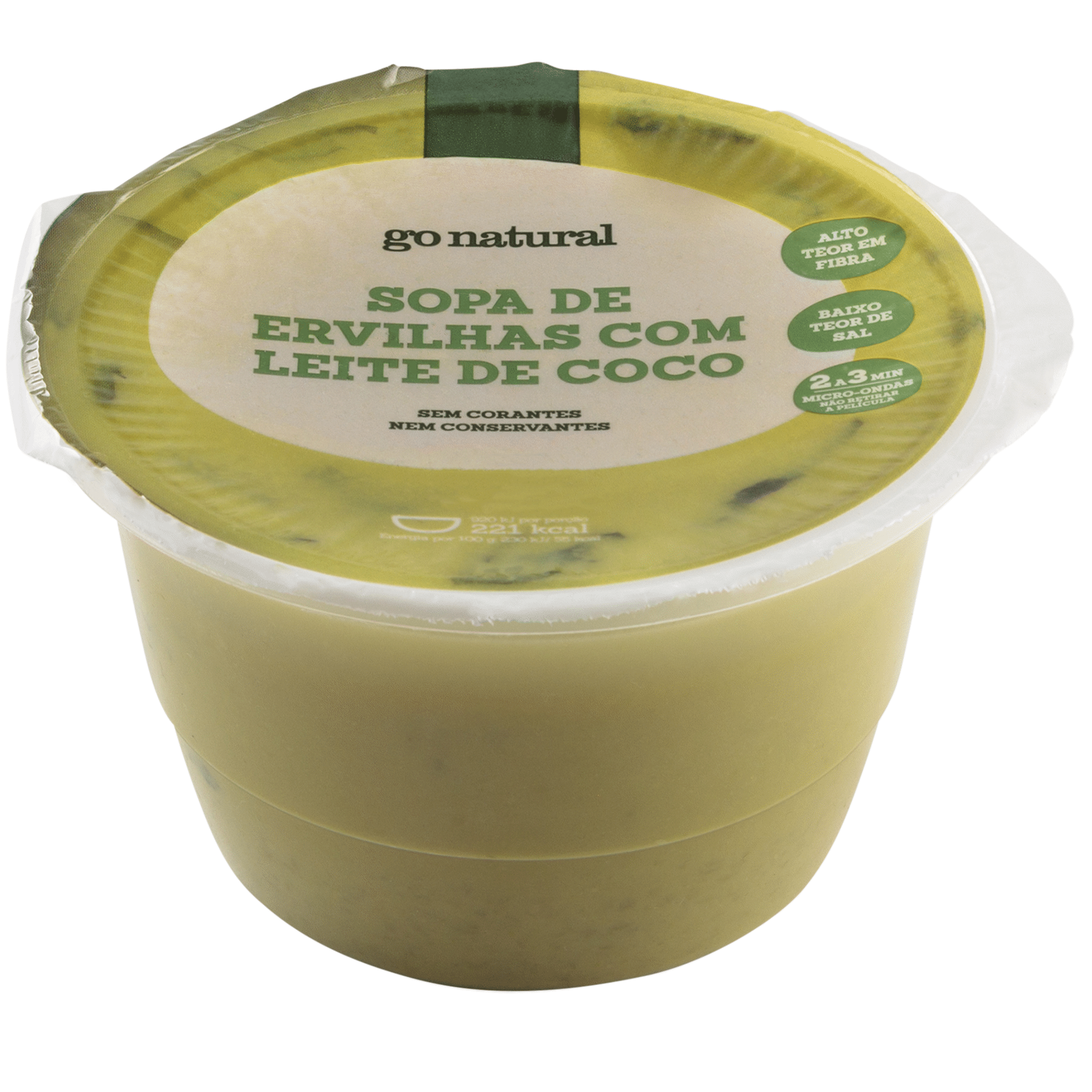 Sopa de Ervilhas com Leite de Coco