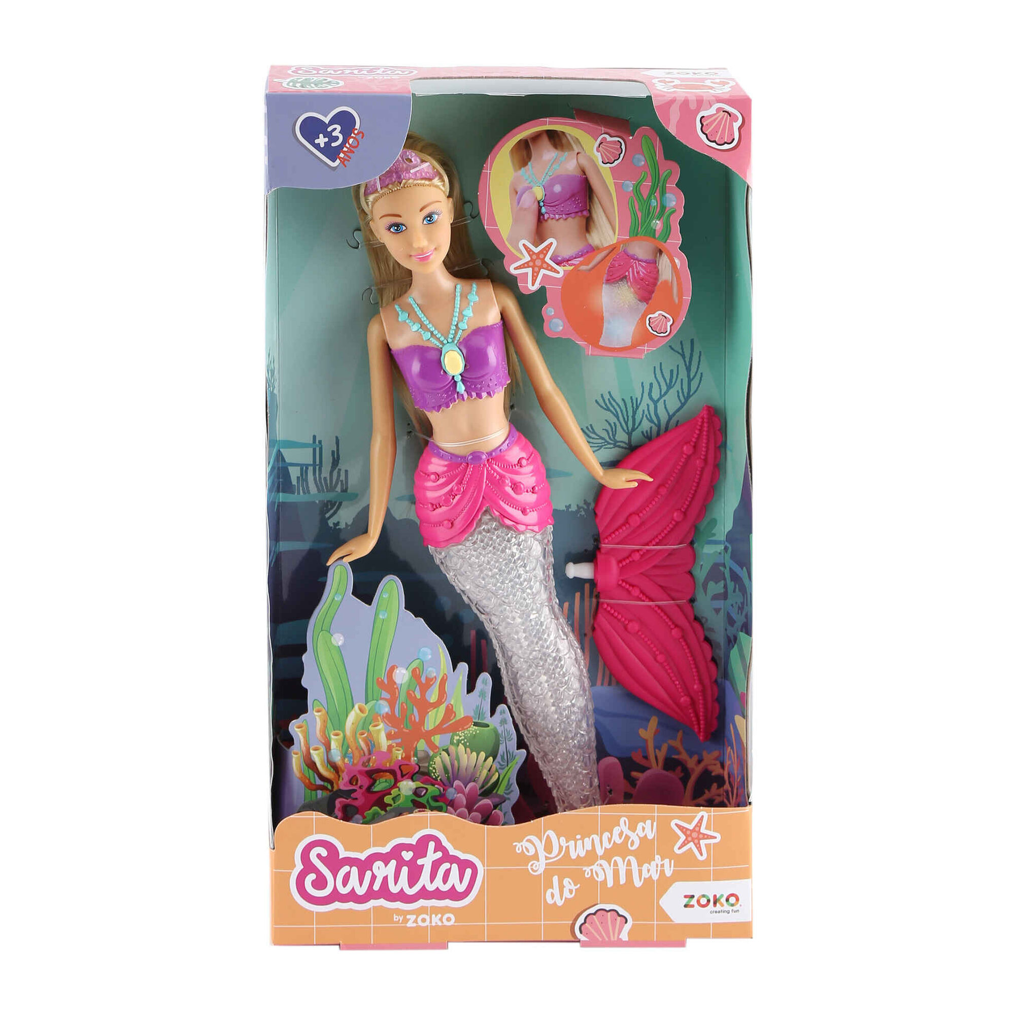 Boneca Sarita Sereia de Luz Boneca Sarita Sereia de Luz