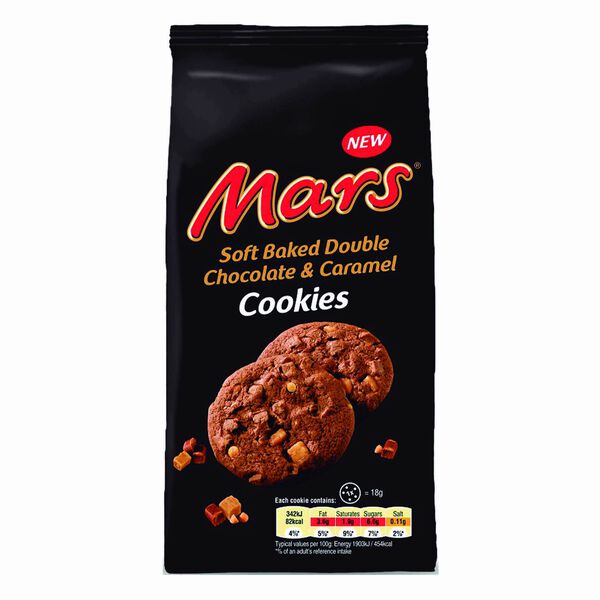 Bolachas Cookies de Chocolate com Caramelo Mars