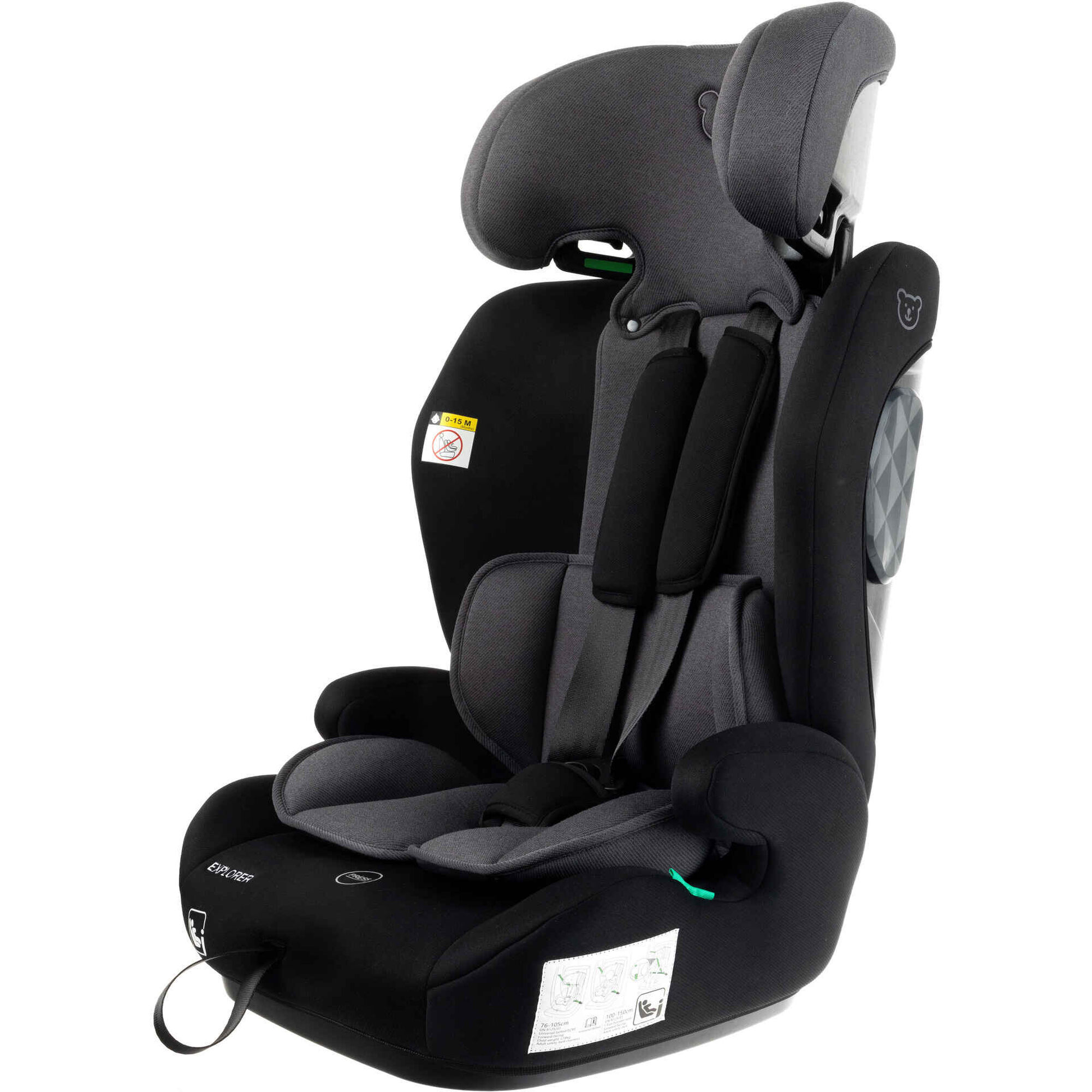 Cadeira Auto I-Size 76-150cm Preta Explorer Cadeira Auto I-Size 76-150cm Preta Explorer
