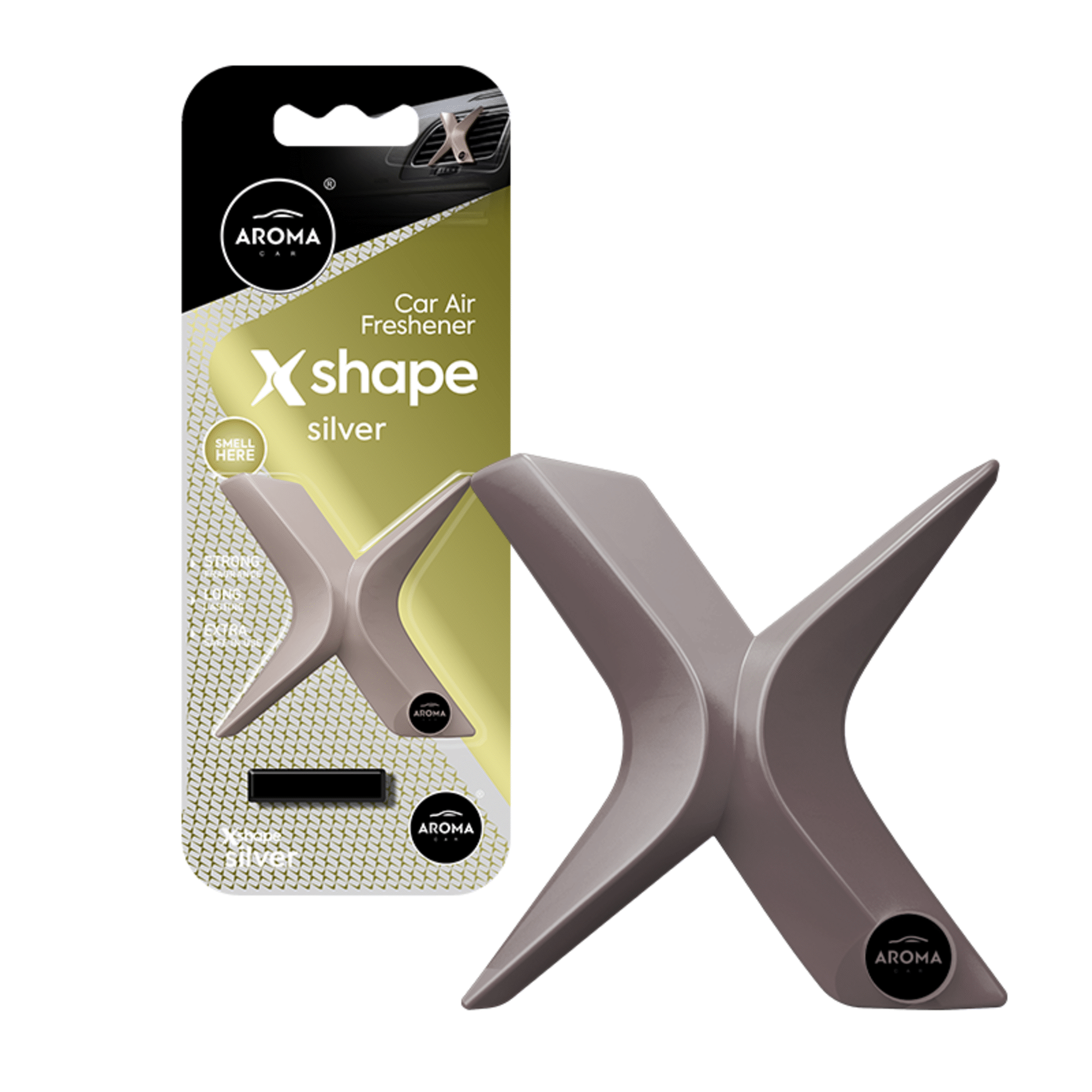 Ambientador Auto Encaixar X Shape Silver Ambientador Auto Encaixar X Shape Silver