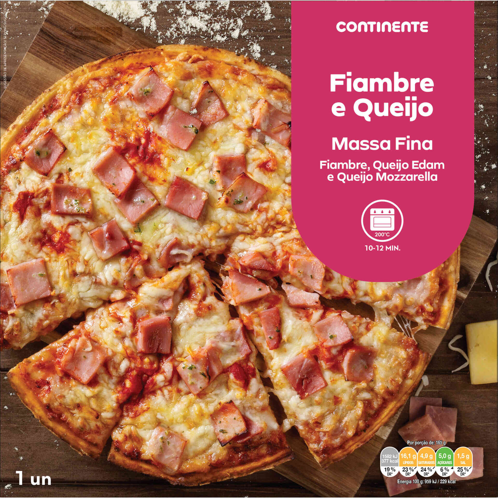 Pizza de Fiambre e Queijo Pizza de Fiambre e Queijo