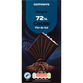 Tablete Chocolate Negro Flor de Sal 72% Continente