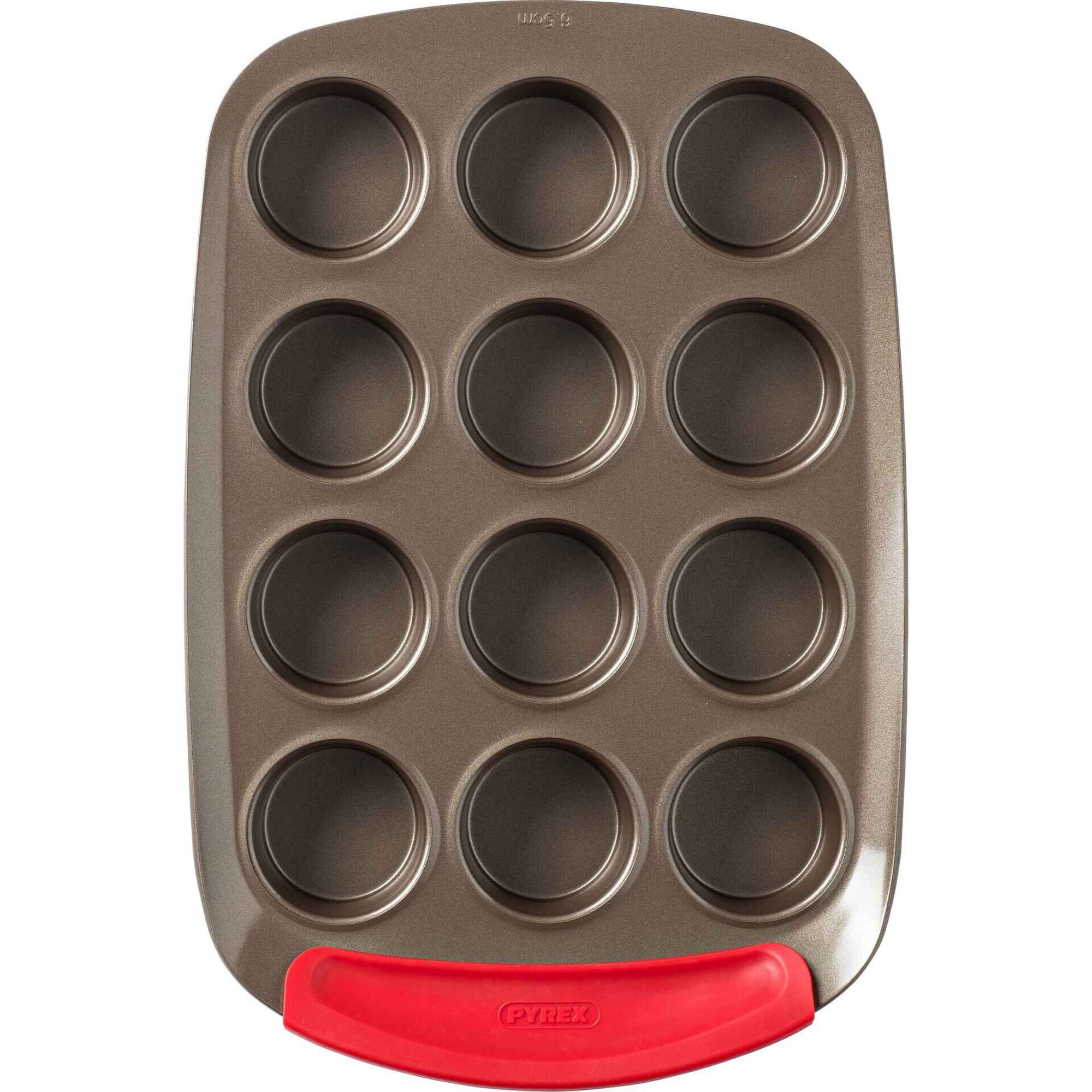 Forma 12 Muffins Metal Castanho Asimetria Pyrex