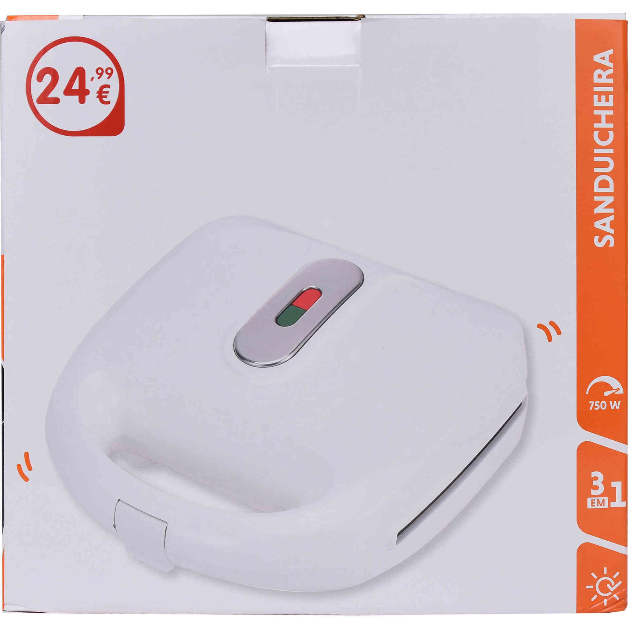 Sanduicheira 3 em 1 750W Branca Bazar&atilde;o