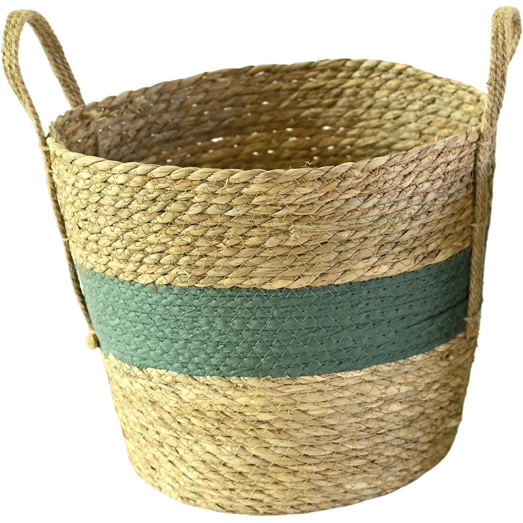 Cesto Alto com Asas 19L Barra Verde Kasa