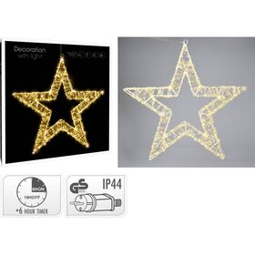 Estrela Decorativa 960 Leds Branco Quente