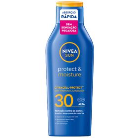 Protetor Solar Lo&ccedil;&atilde;o Protect & Moisture FPS 30 Nivea Sun