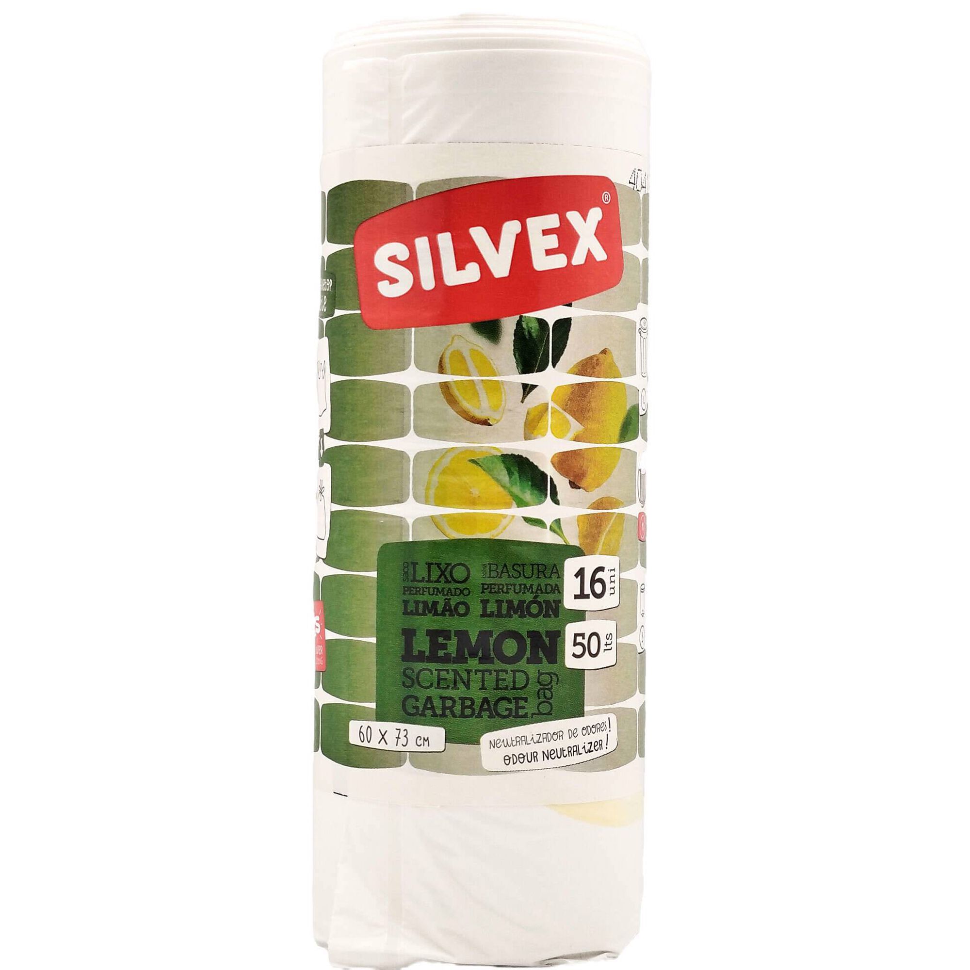 Sacos Lixo Perfumado Lim&atilde;o 50 lt Silvex