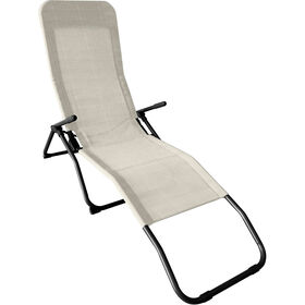 Espregui&ccedil;adeira 140x60x96cm Bege Ibiza Kasa