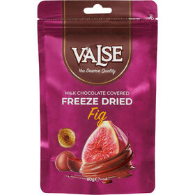Freeze Dried de Figo coberto com Chocolate de Leite Valse