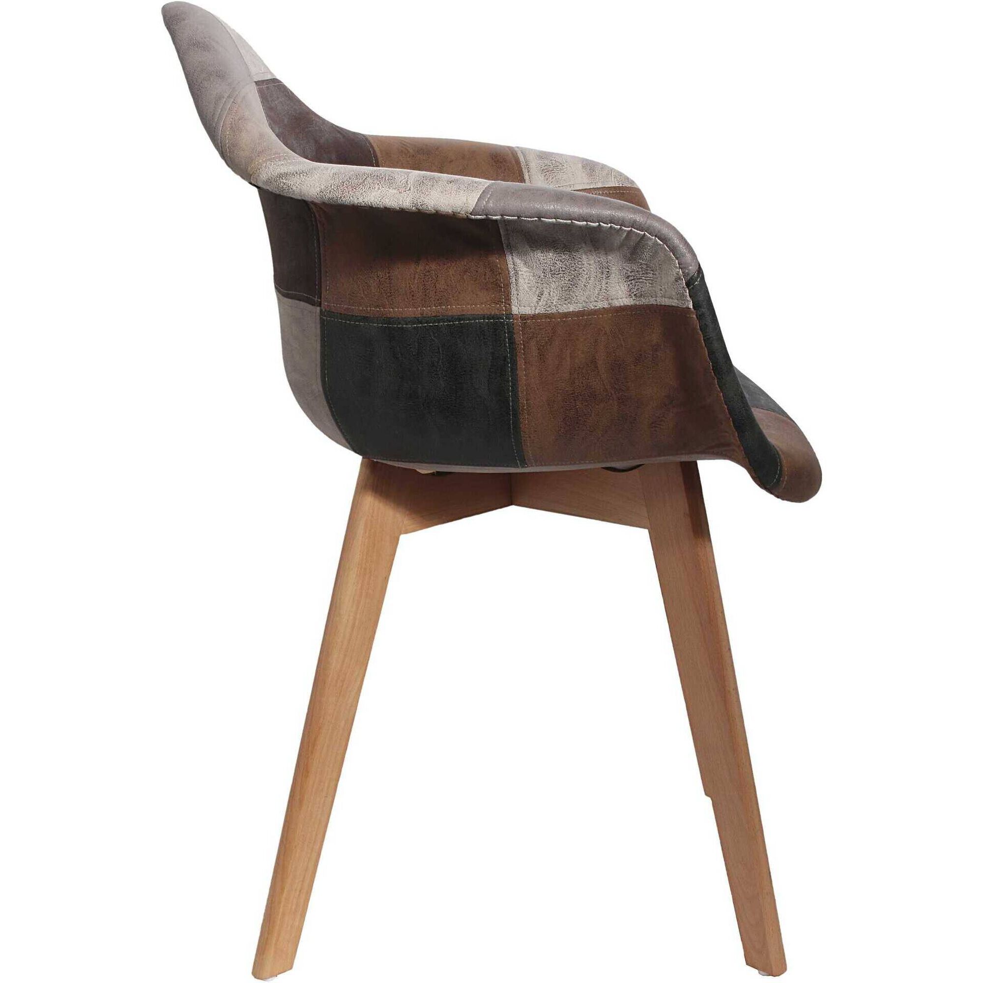 Conjunto de 2 Poltronas Estofadas Patchwork