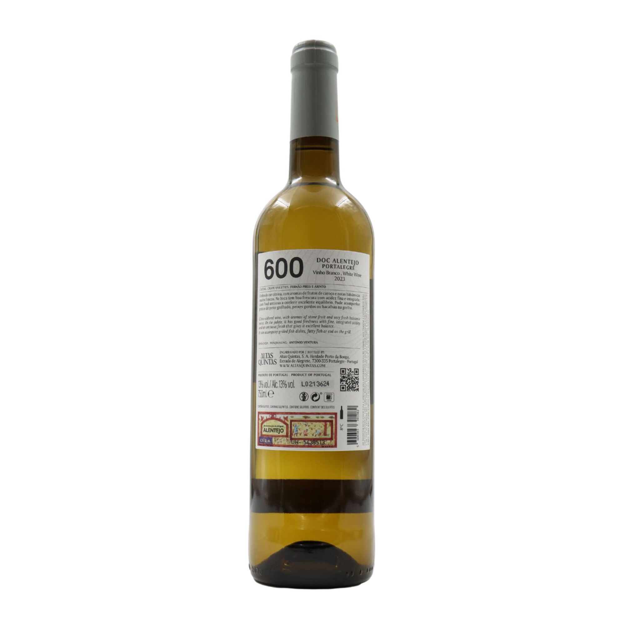 Altas Quintas 600 Alentejano Vinho Branco