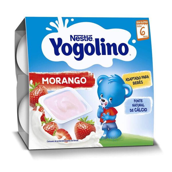 Alimento Lácteo Morango sem Glúten +6M Yogolino