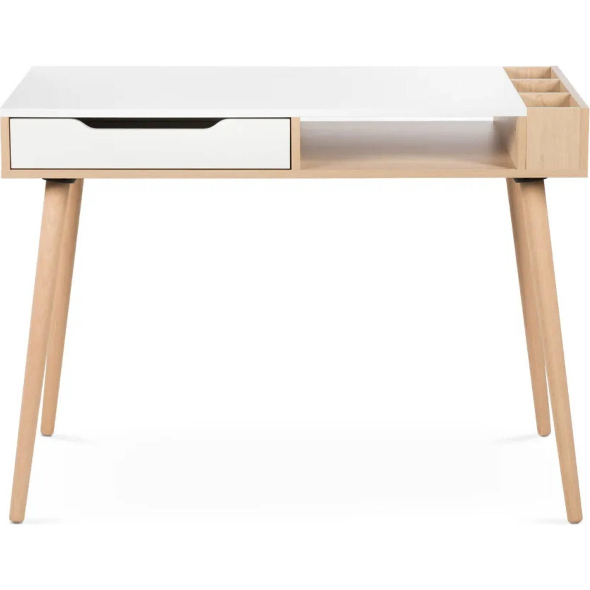 Secretária com Arrumação Faia e Branco Sofie