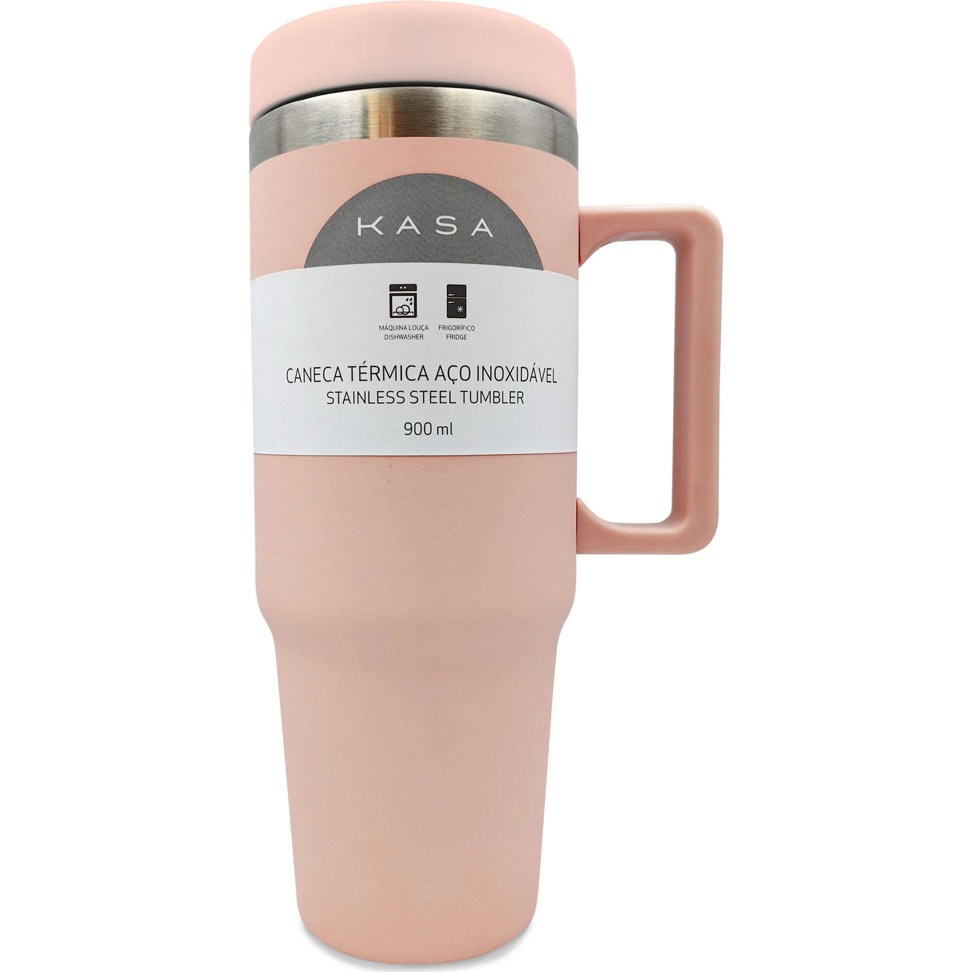 Caneca Térmica Aço Inoxidável 900ml Laranja