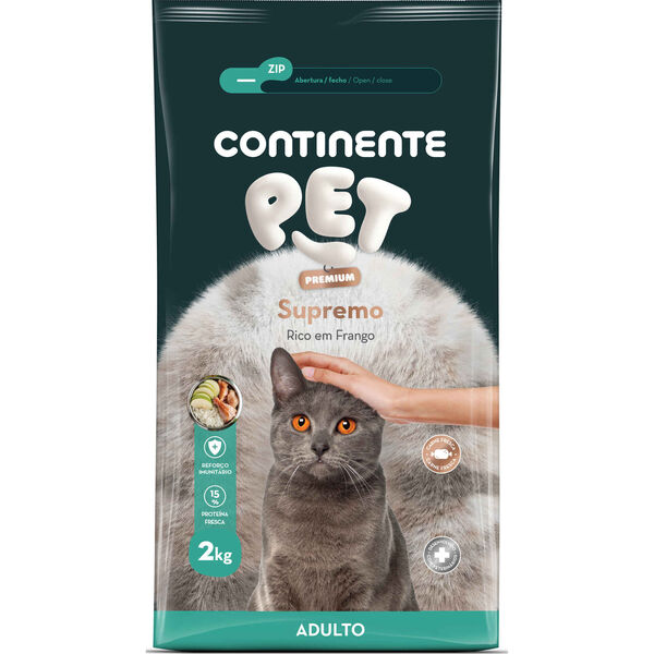 Ração para Gato Adulto Frango Continente Pet Premium