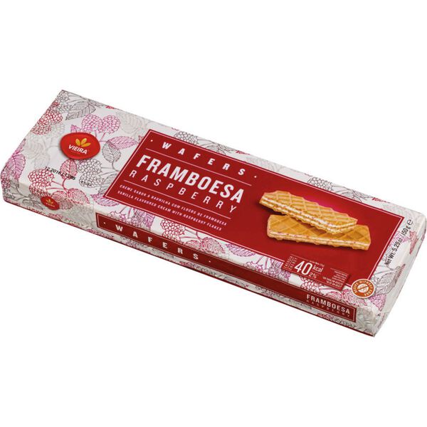 Bolachas Wafers de Famboesa Vieira