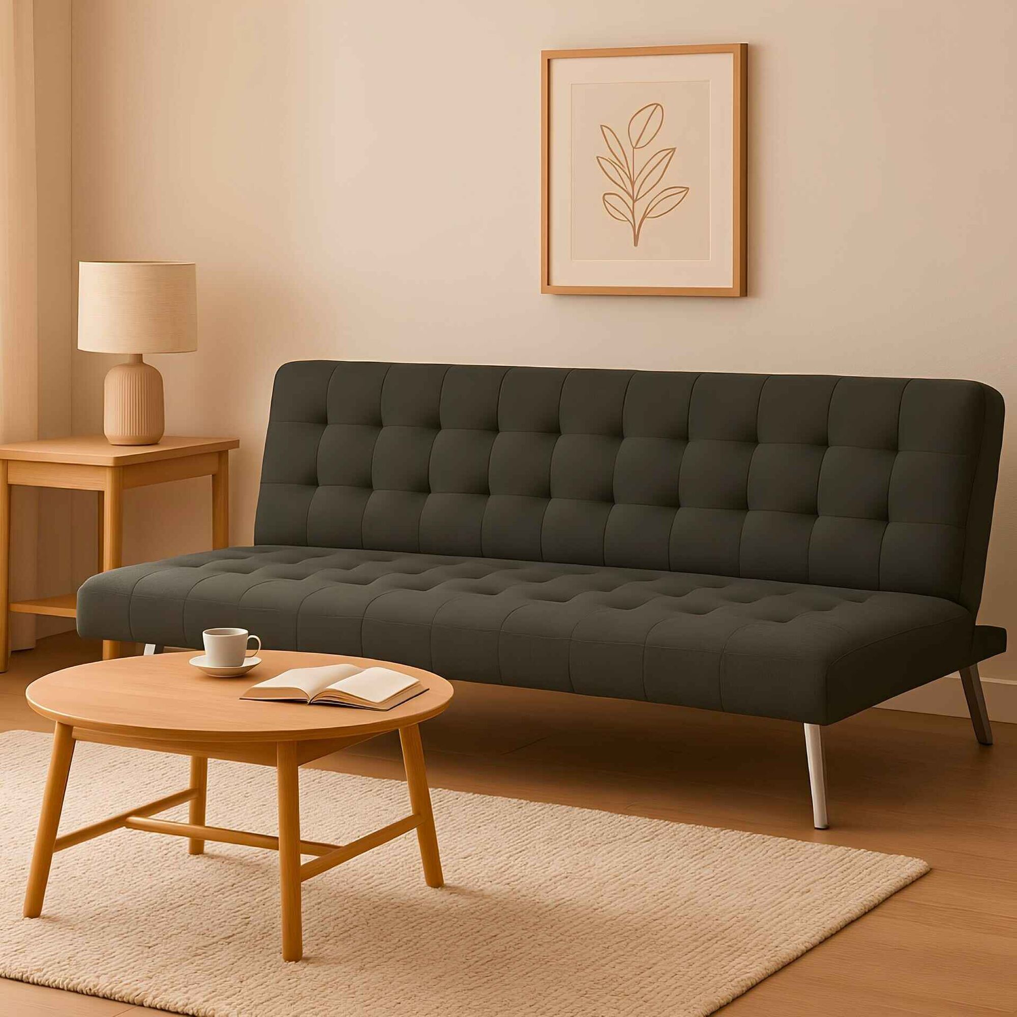 Sof&aacute; Cama Cinza Click Clack Kasa