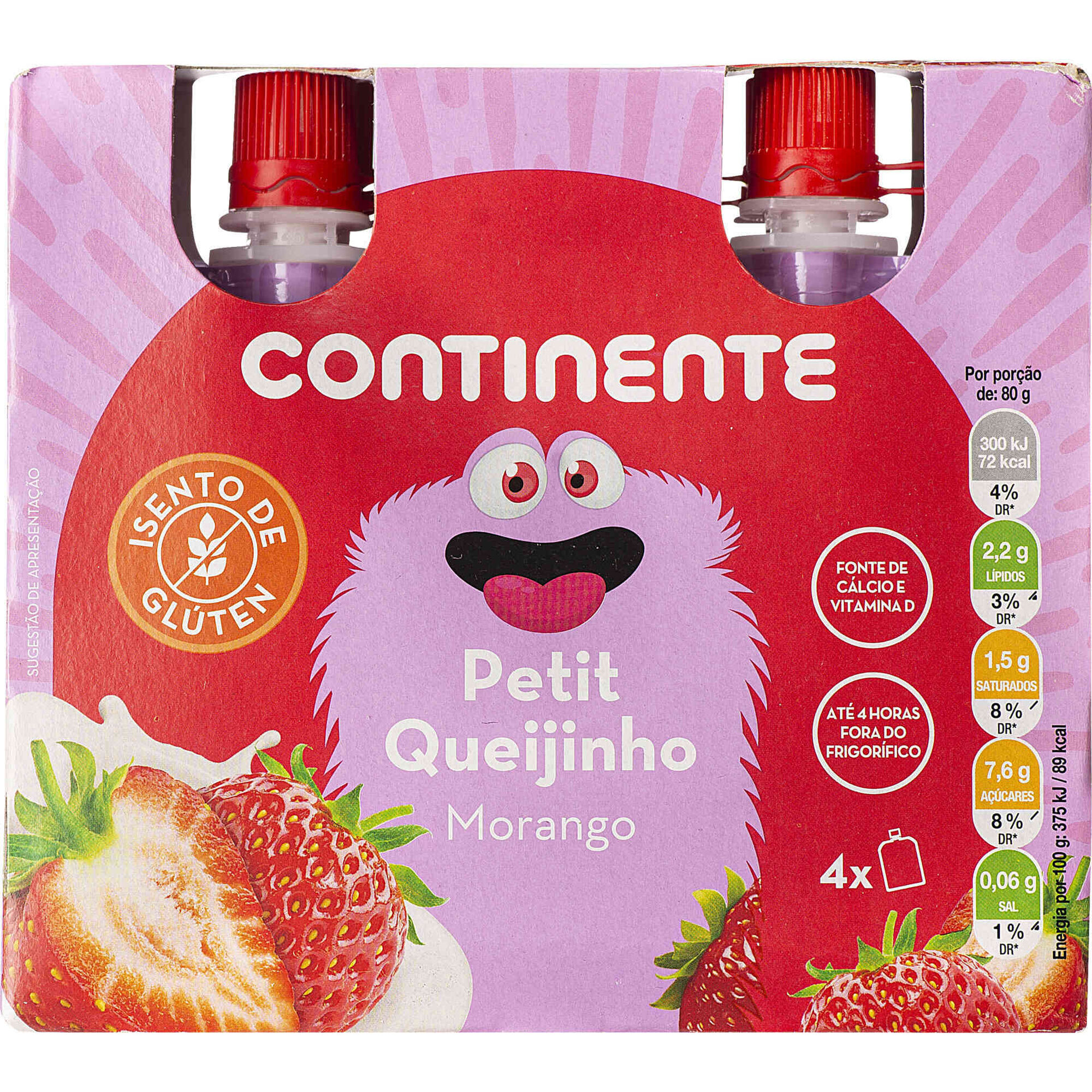 Queijinho Pouch Morango e Banana Infantil