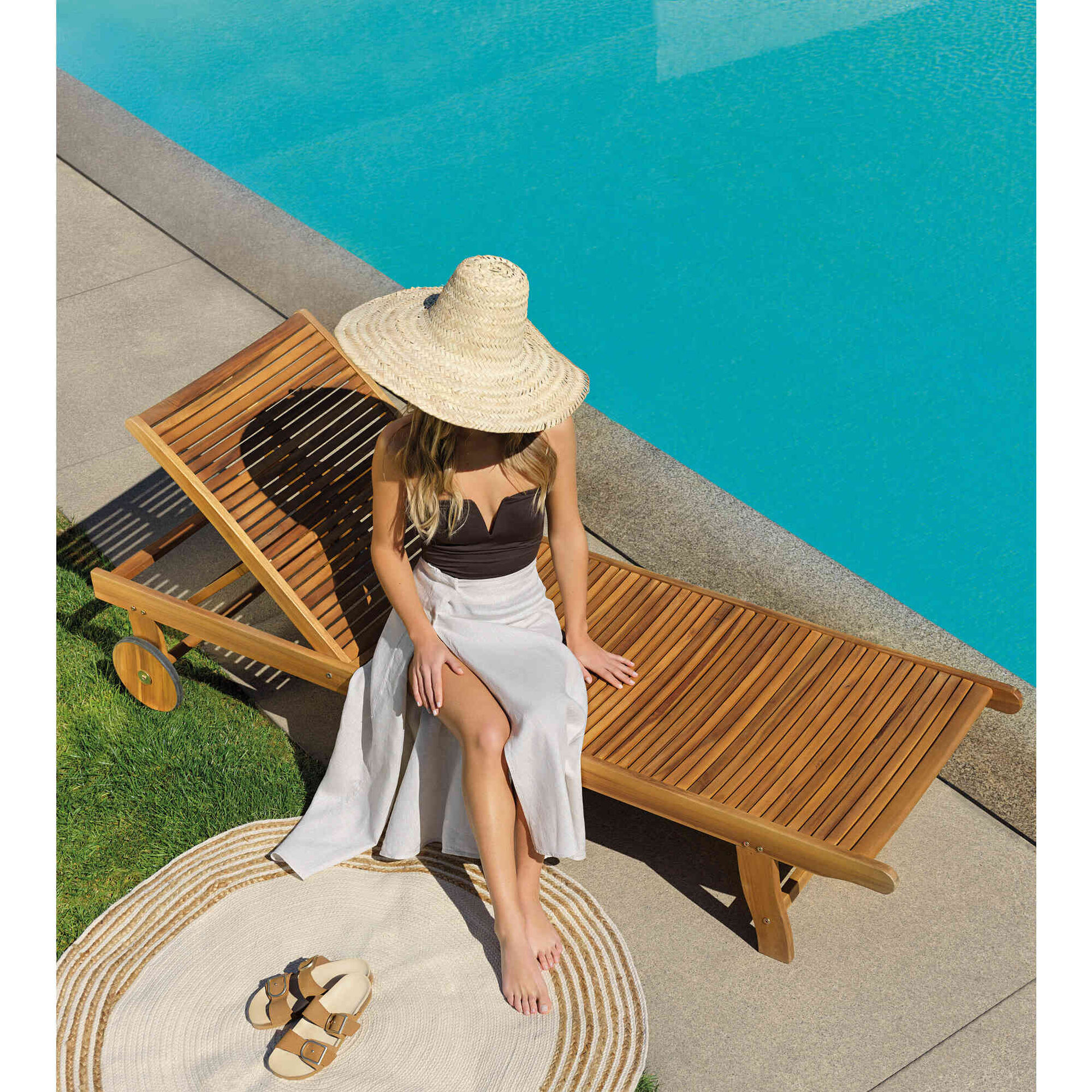 Espreguiçadeira de Madeira Acácia