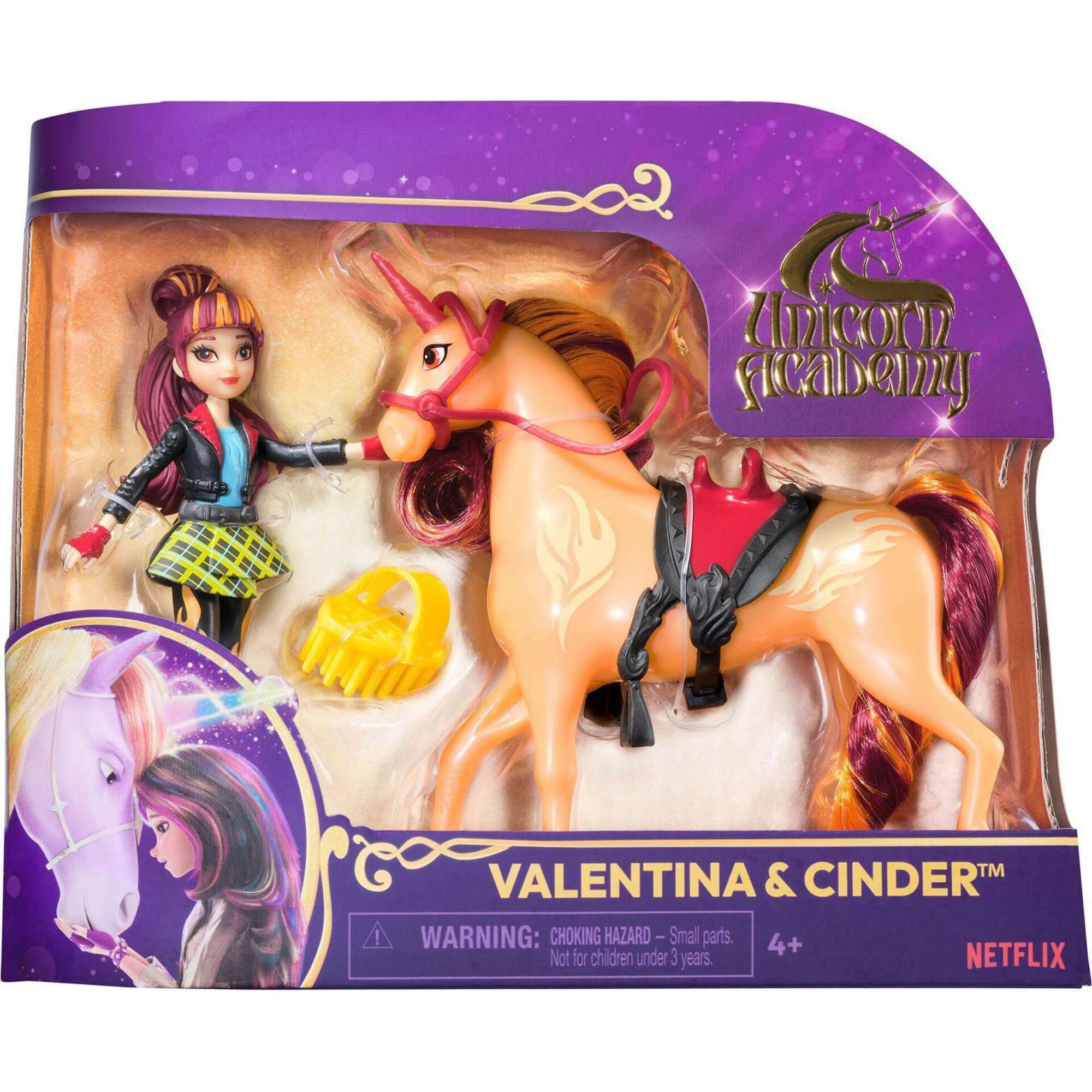 Mini Boneca Sophia Valentina e Unicórnio Cinder