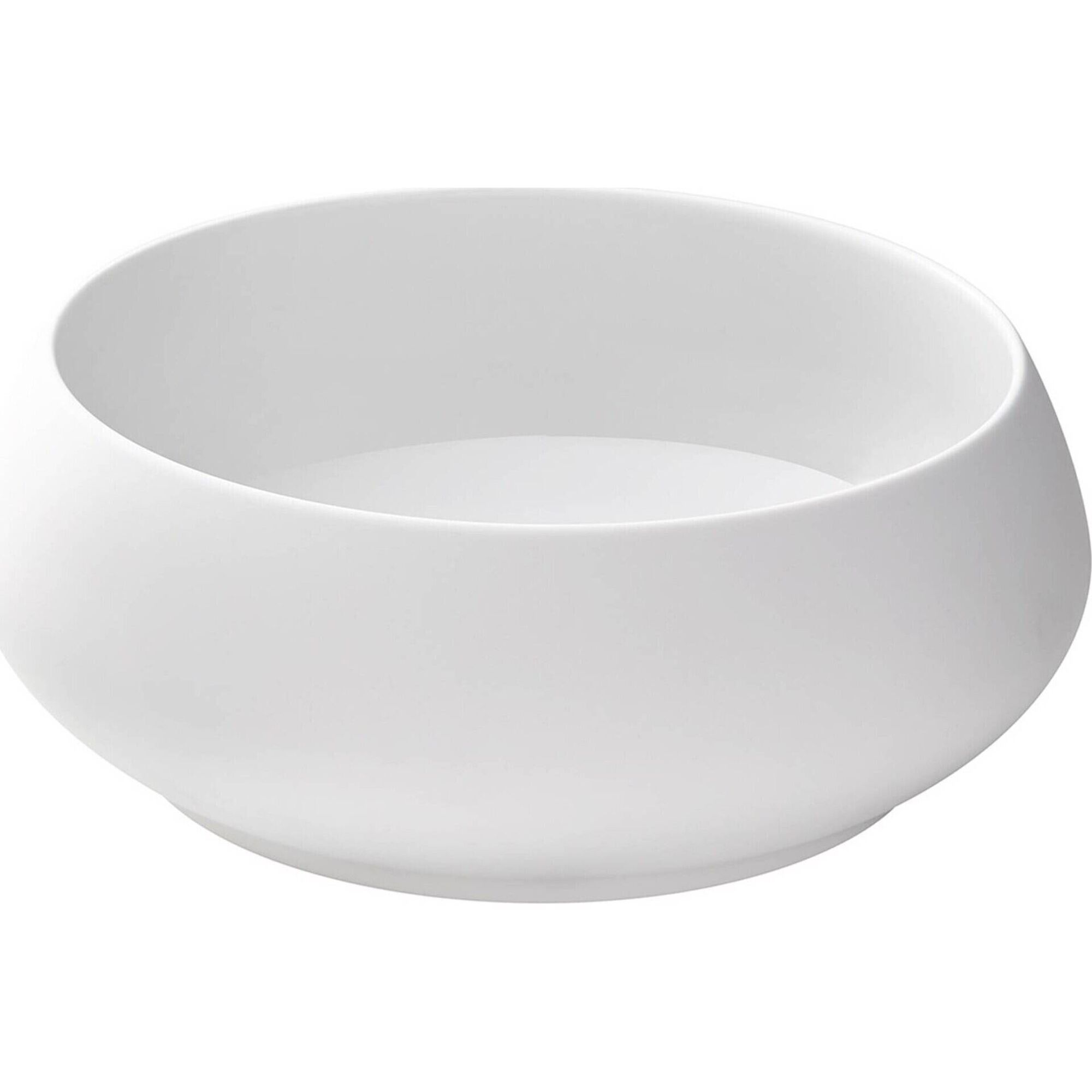 Saladeira Redonda de Porcelana Branca Bahia Moonstone Guy Degrenne