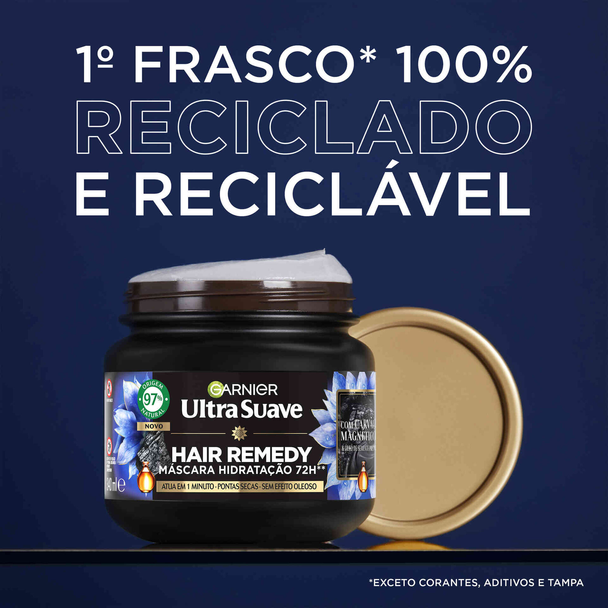Máscara Cabelo Ultra Suave Carvão