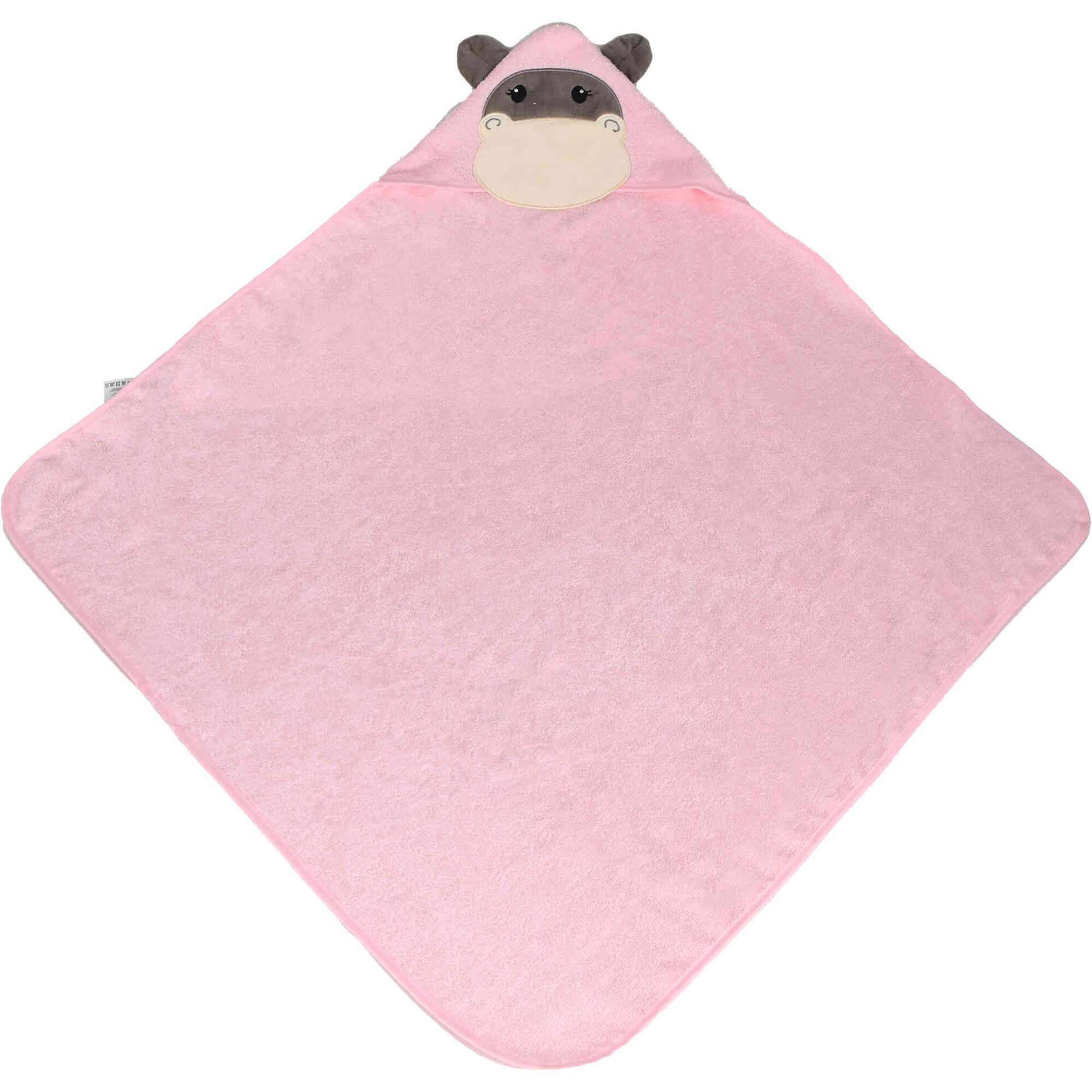 Toalha de Banho Capuz 80x80cm Hipop&oacute;tamo Happy Bear