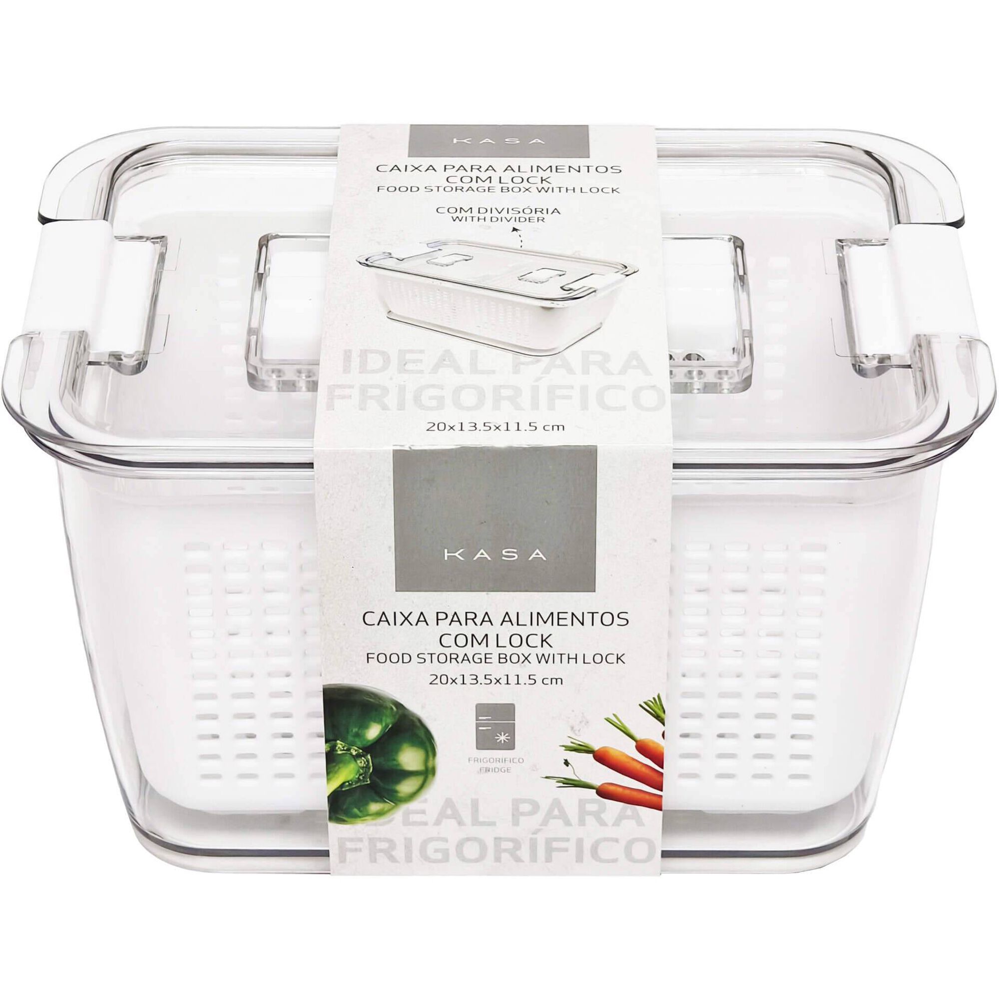 Caixa Organiza&ccedil;&atilde;o 20x13,5x11,5cm com Lock Kasa