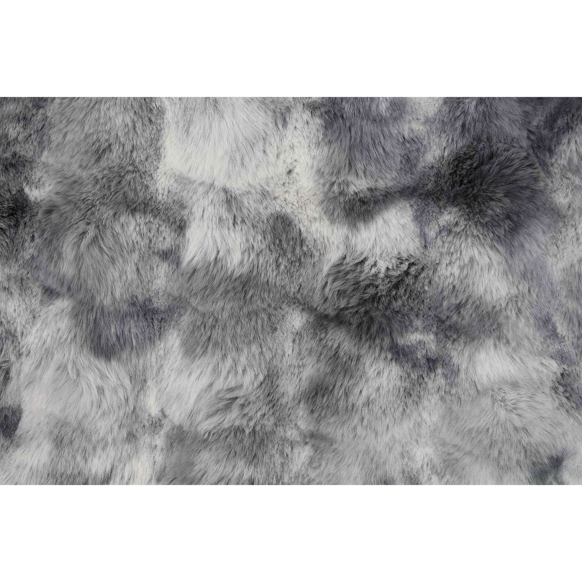 Manta Flanela Efeito Pelo 130x160cm Cinza